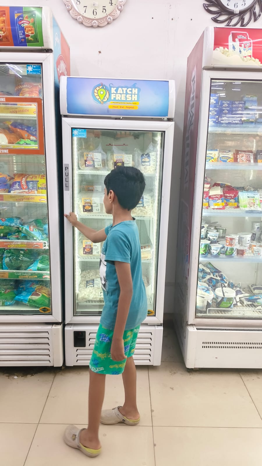 KatchFresh products listed at Yellowbell Supermart with branded freezer