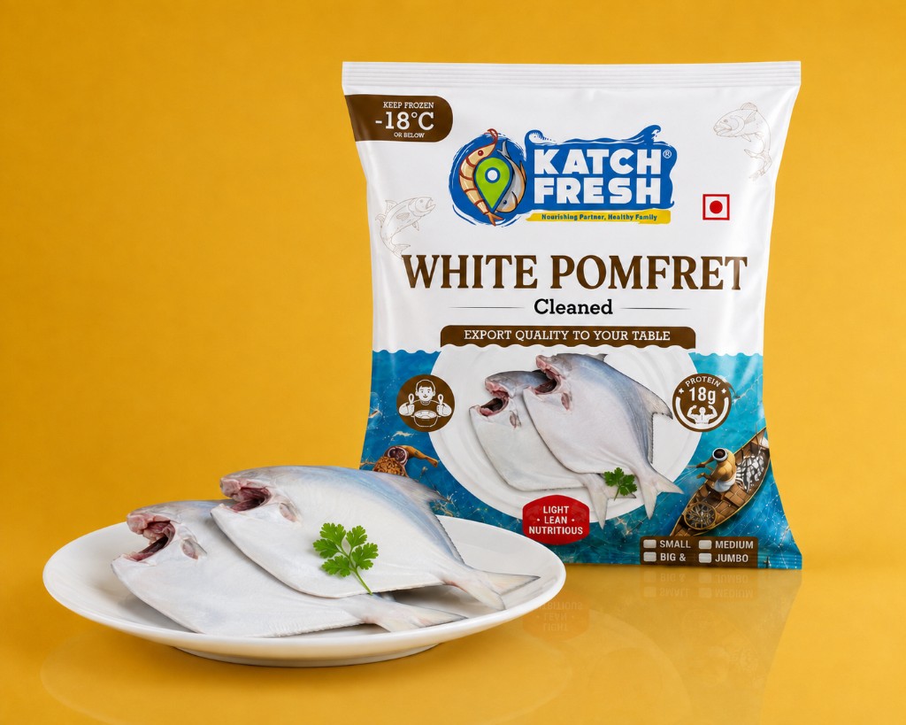 White Pomfret / Vavval meen Cleaned